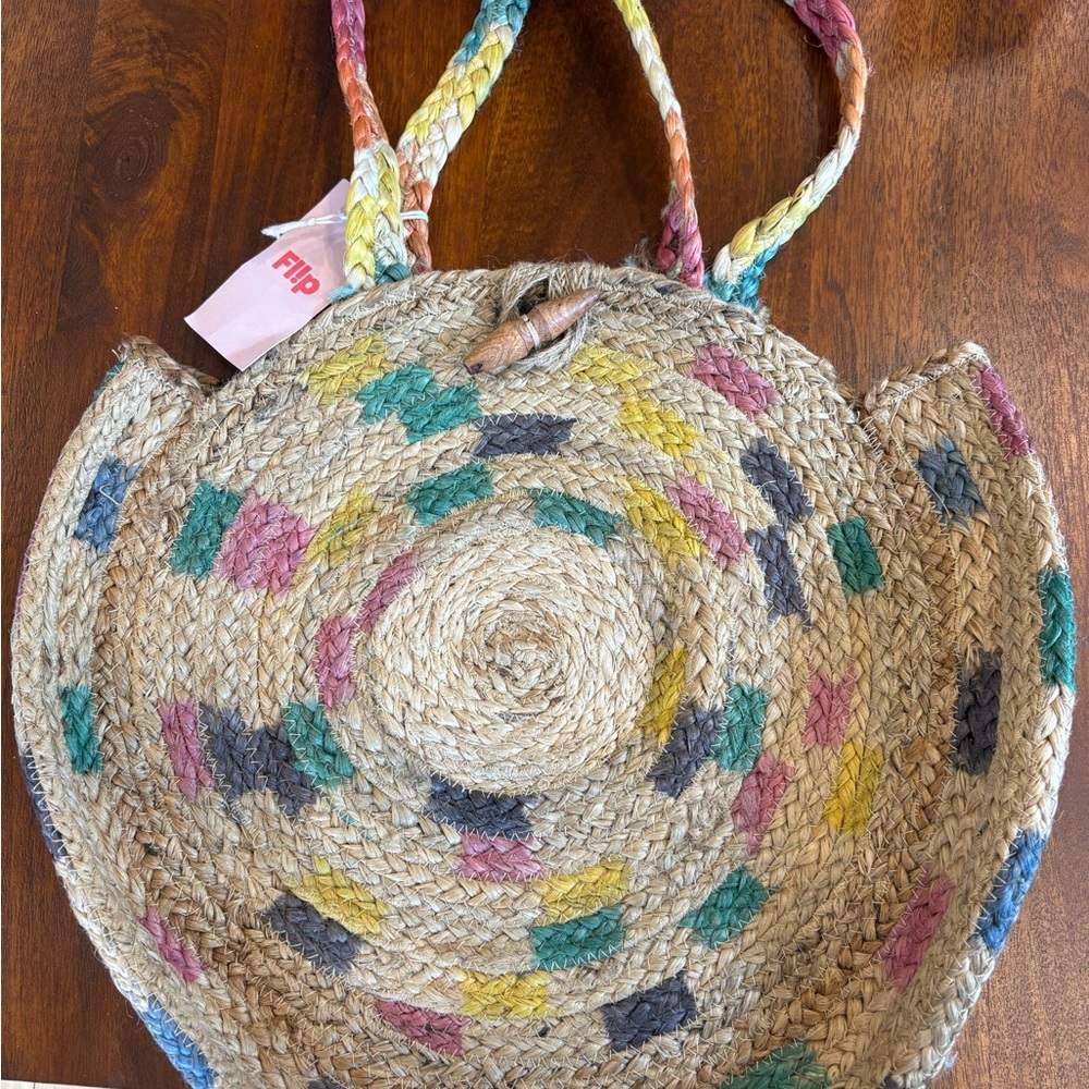 Fabulous MJ new york NWT round colorful large tote